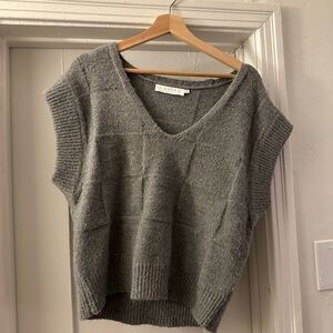 Astr Charcoal V-Neck Sweater